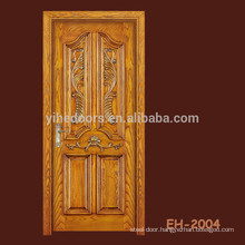 Craft carved composite door veneered door with 4 panel and a big bolection